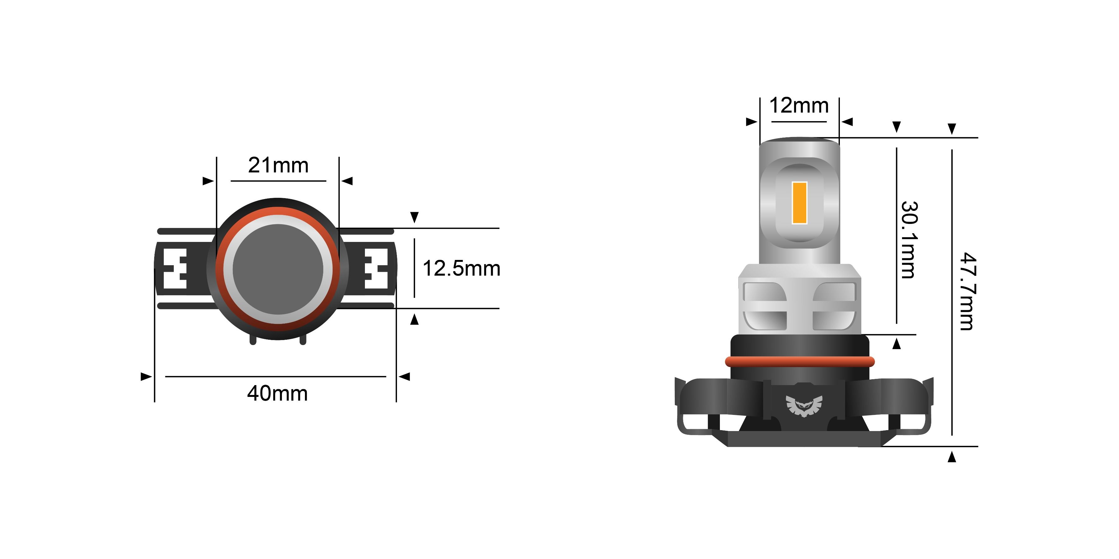 STEDI PSX24W LED Fog Light Bulbs